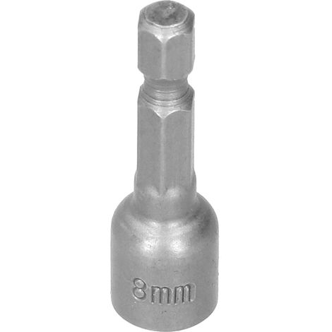 Douille hexagonale en chrome vanadium 45 x 8 mm avec aimant puissant et écrou haute résistance, foret pour pistolet, douille pour clé dynamométrique électrique, lot de 10 (1/5)