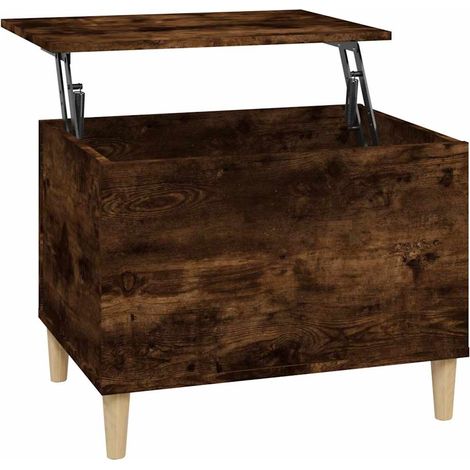 Table basse de salon, Table Café, Chêne fumé 60x44,5x45 cm Bois d'ingénierie OIB3273E (1/5)