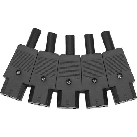 5PCS Connectique IEC 320 C13 femelle prise 3 broches à visser, adaptateur réarmable pour cordon d'alimentation (1/5)