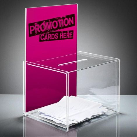 Sigel VA150 porta-tarjetas acrílico rosa para escritorio