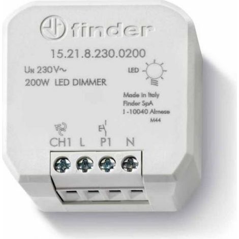 Finder 15.21.8.230.0200 Dimmer da incasso Adatto per lampadina: Lampadina LED Grigio chiaro (1/4)