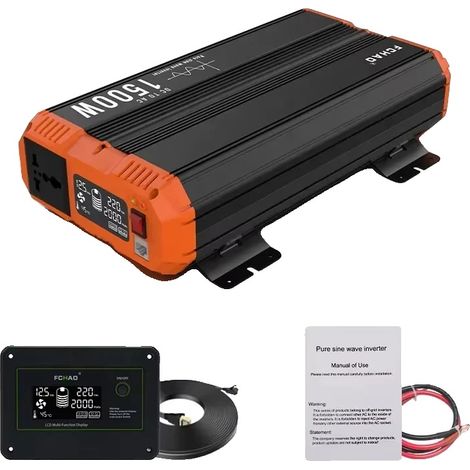 Inverter, uscita a onda sinusoidale pura, elevata efficienza di conversione, PSC-1500W, 220-240V, 12V (1/2)