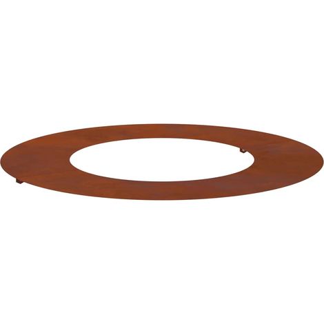 Anillo de árbol plano para exterior 70 x 70 cm protección de raíces moderno jardín de acero patinado marrón 020052311 (1/5)