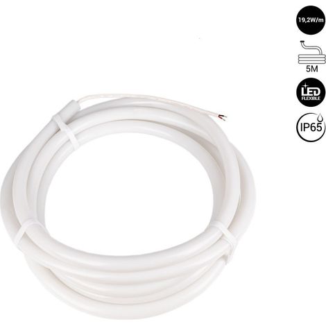 Néon LED flexible circulaire à 360º - Ø22mm - 5 mètres - 24V DC - Blanc Froid (1/5)