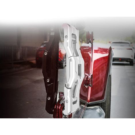 Hochleistungsfähige Aluminium-Klapptürscharniere, Klapptrittstufen und Treppenstufen für Jeep Wrangler JK JKU JL JLU 2007-2021, silber. (1/5)