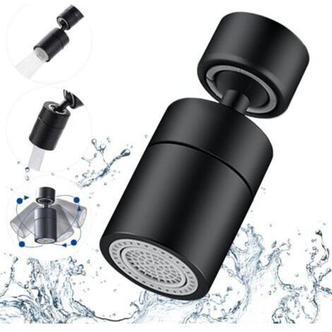 Aérateur De Robinet,Pivotant 360 Degrés-2 Modes Réglable Cuisine Robinet Filtre Barboteur Pour Cuisine Salle De Bain,Avec Adaptateur Filetage Externe 24Mm-Fil Interne 22MM -Bronze Huilé (1/5)