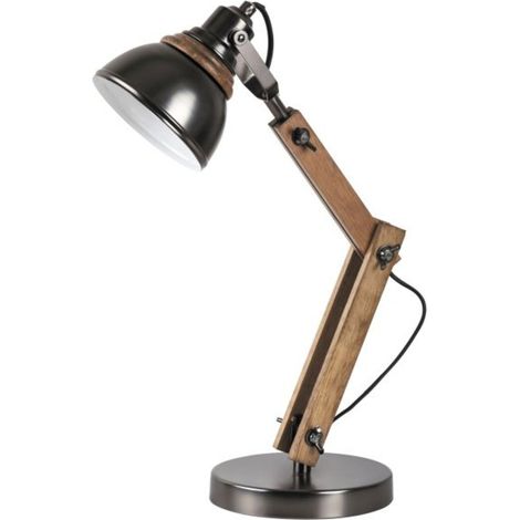 Lampe bureau hêtre anthracite E14 Aksel 4199 Rabalux (1/3)