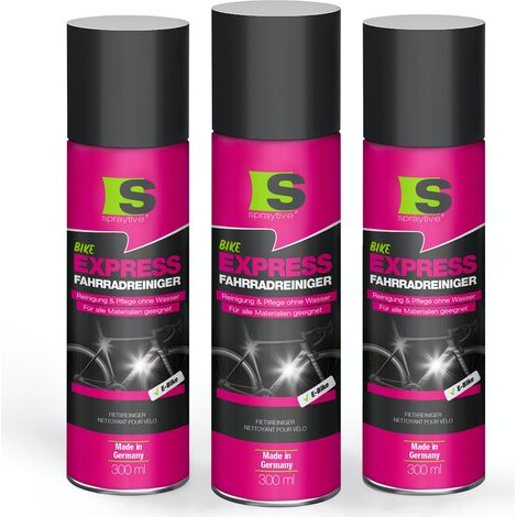 Spraytive 3x 300ml Express Fahrradreiniger – Reinigungs- und Pflegespray ohne Wasser – selbsttätige Fahrradreinigung mit Wachsversiegelung (1/5)