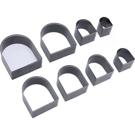 Ensemble de 8 matrices de découpe pour cuir, matrices de découpe creuses en acier à haute teneur en carbone fabriquées à la main, ensemble d'outils de poinçonnage (1/5)
