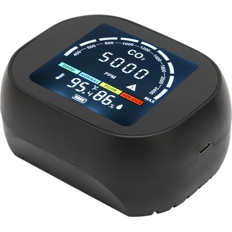 Thermomètre-hygromètre infrarouge compact avec alarme, haute précision et affichage clair, pour la maison ou le bureau. (1/5)