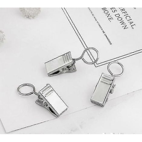 100 Gardinenclips aus Edelstahl für Heimdekoration, Fotopräsentationen, kreative Projekte und den Außenbereich, Packung mit einhundert robusten Clips (1/5)