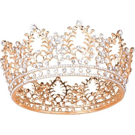 Couronnes pour femmes, diadème Vofler Queen, bandeau baroque vintage en cristal et strass, décoration de cheveux (1/4)