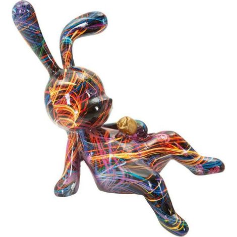Lapin décoratif en polyrésine Psyco Modèle 2 (1/4)