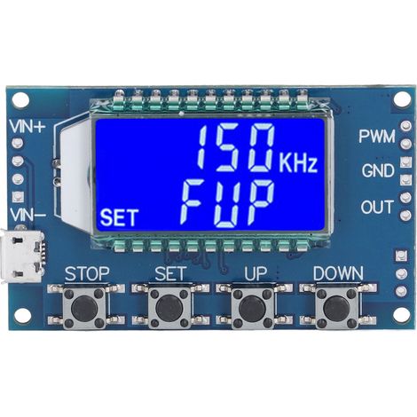 Générateur de signaux d'onde carrée rectangulaire PWM avec écran LCD, fréquence ajustable (1/5)