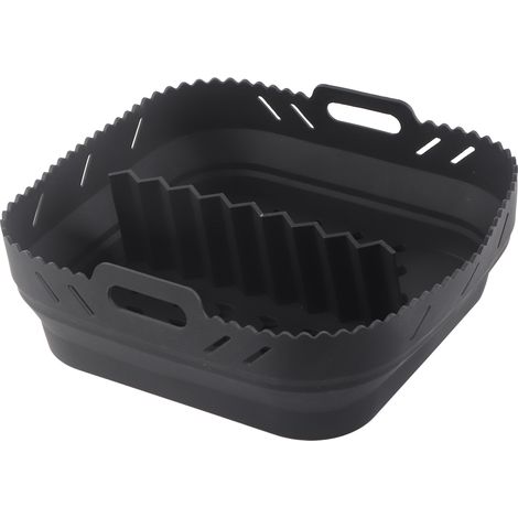 Moule de cuisson carré en silicone pour friteuse à air avec tapis silicone, plaque antiadhésive réutilisable (1/5)