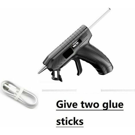Pistolet à colle thermofusible sans fil 3.6V, rechargeable par USB, haute température, idéal pour les réparations et bricolages à domicile. (1/4)