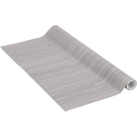 Papier adhésif Pin Gris Aspect bois Gris 67,5 cm x 3 m, Épaisseur 95μ Film autocollant pour meuble et cuisine, film décoratif, papier peint PVC sans phtalates Fabriqué en UE (1/5)