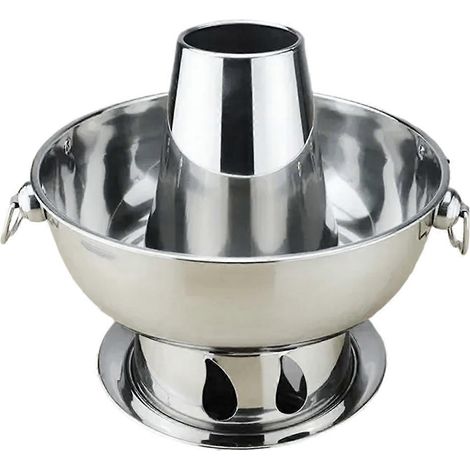 Marmite en acier inoxydable de 1,8 litre, idéale pour la fondue chinoise à l'agneau, la cuisson au charbon de bois et les pique-niques en plein air. (1/5)