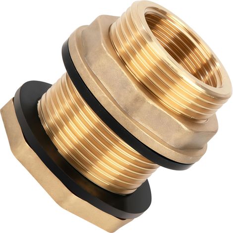 Raccord Réservoir, 1 Pièces Laiton Réservoir d'eau Avec Filetage Extérieur 1-1/4" x Filetage Intérieur 1", Connecteur Tuyau d'eau (1/5)