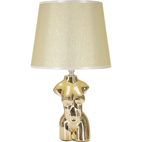 Lampe à Poser en Céramique "Woman" 42cm Or (1/5)
