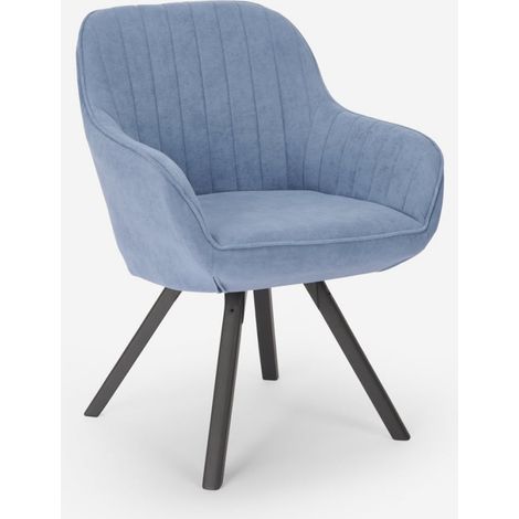 Sedia cucina sala da pranzo design moderno ristorante girevole Tandil - Blu (1/5)
