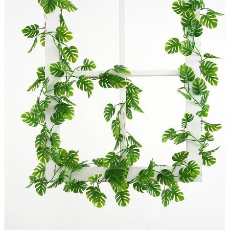 Plantes vertes artificielles 180cm, fausses feuilles de tortue, couronne de radis, décoration murale de maison, jardin, balcon, (1/5)