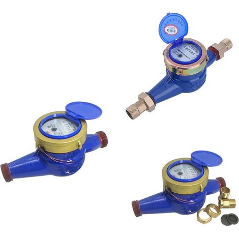 Compteur d'eau, débitmètre d'eau froide 20 mm pour jardin et maison, outil de mesure pour table humide (1/5)