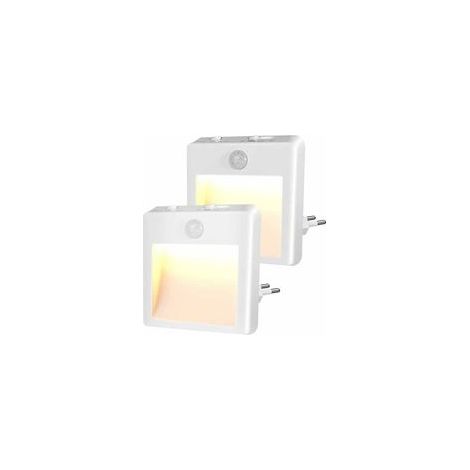 FLITI Veilleuse LED Détecteur Mouvement Infrarouge – Blanc Chaud/Froid Réglable 0-100% – 1W 50LM – Lot de 2 (1/5)