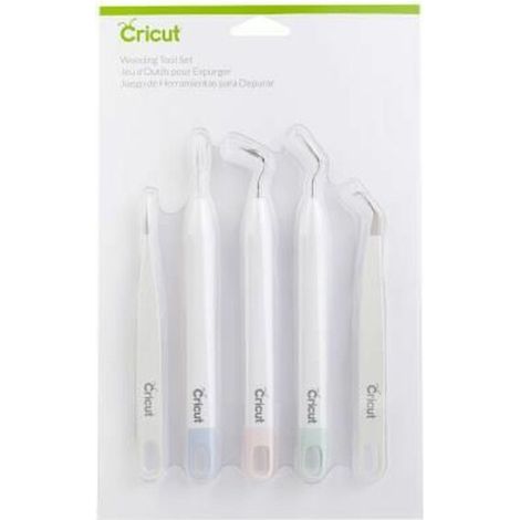 Cricut 2004233 Werkzeugset zum Entgittern Weiß 5 Teile