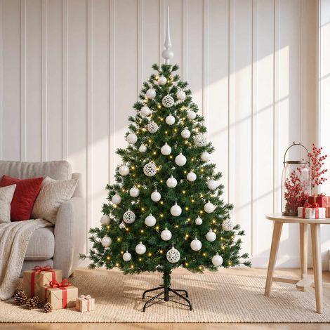 vidaXL Árbol de Navidad artificial con bolas 150 cm 150 LED (1/5)