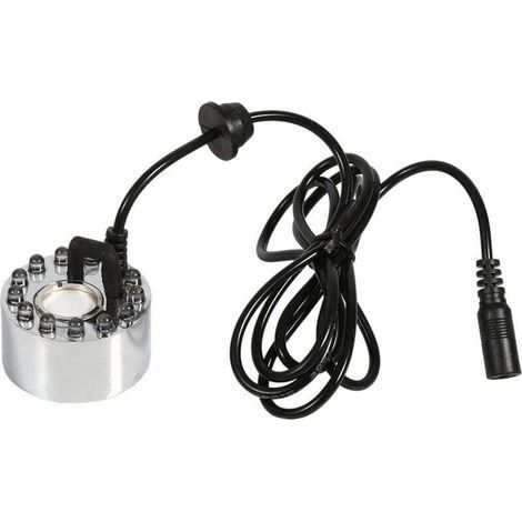 Brumisateur à ultrasons pour fontaine et étang, humidificateur à 12 LED, 24 V, couleur (atomiseur à trois couleurs dégradées), brumisateur à ultrasons (1/4)
