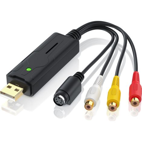 Aplic USB Audio Video Grabber - VHS - Videoadapter zur Bearbeitung, USB zu S-Video, Composite, Cinch (1/5)