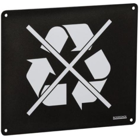 Plaque signalétique de tri Collec murale - Non recyclable - gris manganèse (1/2)