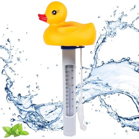 Thermomètre pour Piscine, Thermomètre Piscine Flottante, Thermomètre Flottant Flottant Pool Thermomètre Avec Ficelle,Thermomètre Piscine Solaire Flottant Facile à Lire La Nuit de l'Eau pour Piscine-C (1/5)