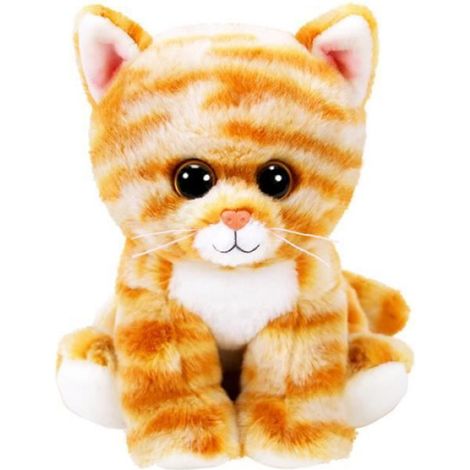 Peluche Animal - Chat Cléo Ty Beanie 15 cm Yeux Grands Tigre Lama Panda Ours Polaire - Jouet Enfant (1/4)