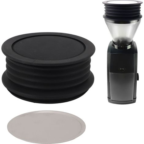 Silikon-Bohnenbehälter-Stößel für Kaffeemühlen, kompatibel mit Baratza Varia WPM, mit verstellbarer Höhe (12,8–13,9 cm) und Deckel (1/5)