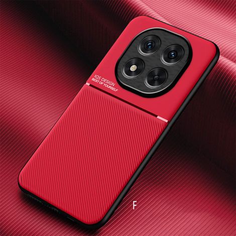 Coque pour Xiaomi Redmi Note 14 Pro+ Plus 5G, Grâce Exquis Mode Texture Doux Étui, Premium Très Mince Antichoc Antidérapante TPU + PU Bumper Silicone Housse. Rouge (1/5)