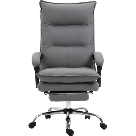 Silla de oficina ergonómica con masaje y calefacción, respaldo reclinable hasta 155°, gris oscuro (1/5)
