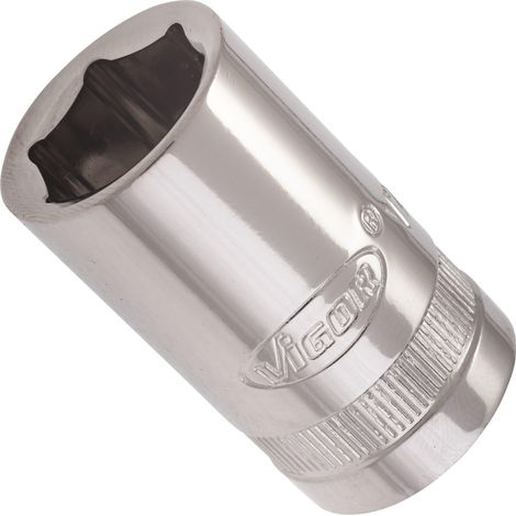 VIGOR Innenvierkant Antrieb 12,5 = 1/2 Zoll Steckschlüssel-Einsatz Außensechskant-Profil V2561N ∙ Vierkant hohl 12,5 mm (1/2 Zoll) ∙ Außen-Sechskant Profil ∙ 15 ∙ Gesamtlänge: 38 mm
