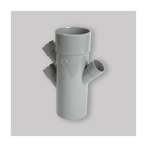 Branchement Triple Parallèle 45° M/F Collé Ø100-40/40/40 (1/2)