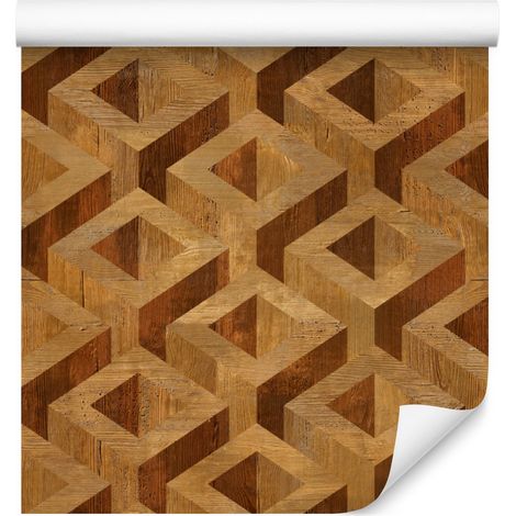 Papel pintado moderno con estampado geométrico para salón y dormitorio, 50x1000 cm. (1/5)