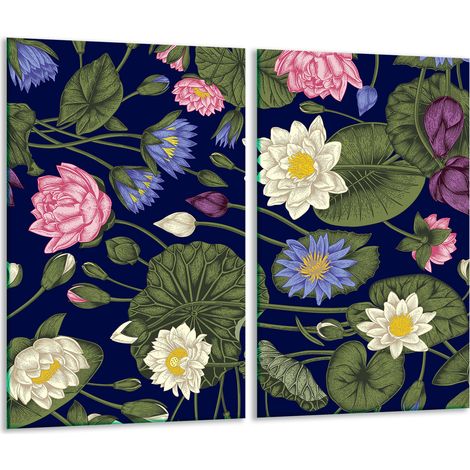 Tagliere in vetro 2x 30x52 fiori (1/5)