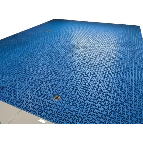 Baldosas para piscinas de jardín, material PVC, dimensiones 30 x 30 x 1,5 cm, superficie antideslizante, diseño de drenaje rápido, aptas para uso interior y exterior. (1/5)