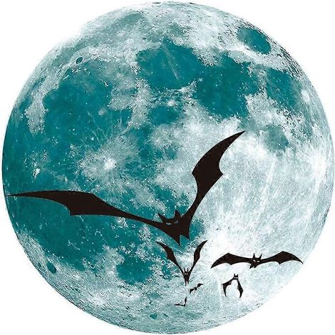 Sticker mural décoratif lumineux pour chambre d'enfant, décoration d'Halloween, adhésif pour plafond ou mur, porte, fenêtre, chambre, fête-bloodsucking bat (1/5)