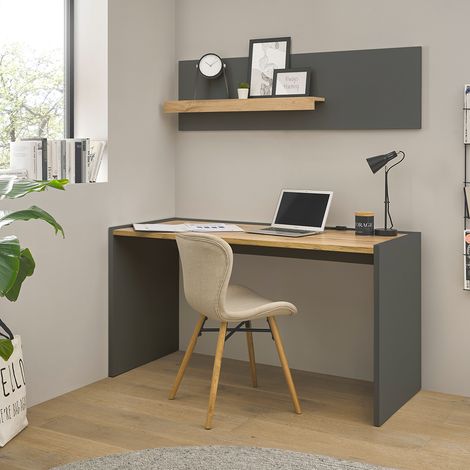 Büromöbel Set anthrazit mit Eiche CRISP-61 modern 2-teilig mit Schreibtisch (1/5)
