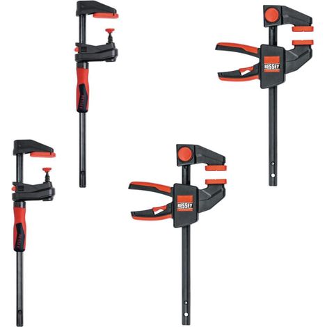 Bessey Montageset 2x Getriebezwinge GearKlamp GK30 + 2x Einhandzwinge EZL45-8