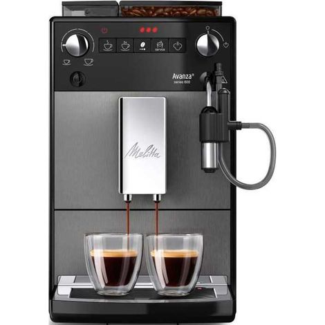 Machine a café - MELITTA - Avanza F270-100 - Réservoir d'eau 1,5 L - Réservoir a grains 250 g - 1450 W - Gris titanium (1/5)