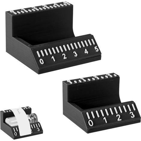 Lot de 2 Applicateurs d'Étiquettes pour Flacons de 3 ml et 10 ml, Outil d'Alignement Facile et Précis pour l'Étiquetage Petits Pots Contenants d'Huiles Essentielles (Noir) (1/5)