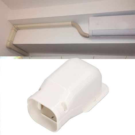 Cache-tuyau mural 401 pour unités intérieures et extérieures, rainure décorative pour tuyau de climatisation en cuivre, kit de cache-tuyau en PVC, accessoires pour cache-tuyau de climatisation (1/5)