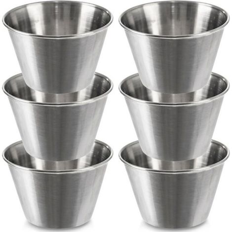 Bol À Sauce - Acier Inoxydable 240 ml - Pour Sauces Et Dips - Lot De 6 (1/4)